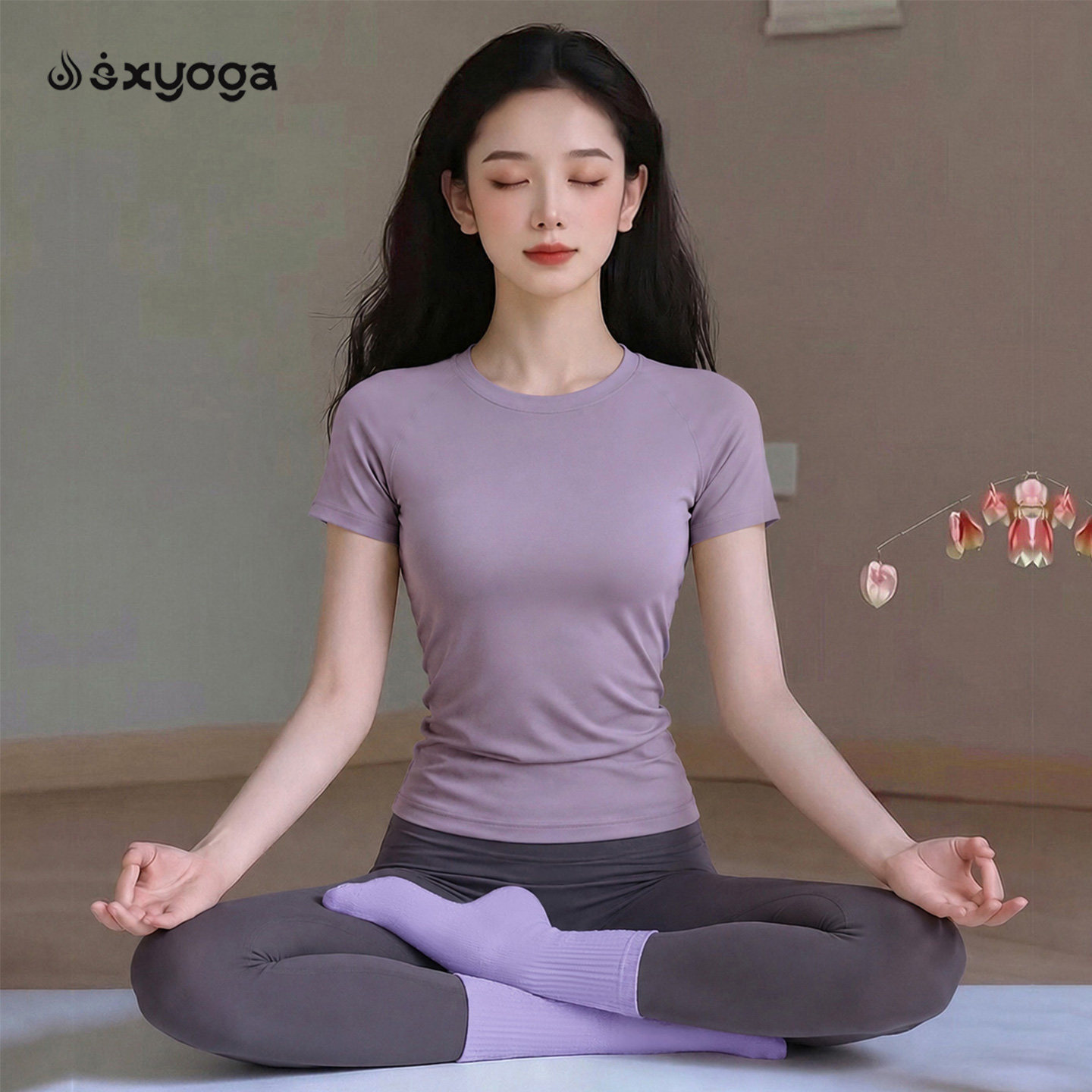 瑜伽服上衣女2026新款高级感遮肚子普拉提训练运动健身上衣套装